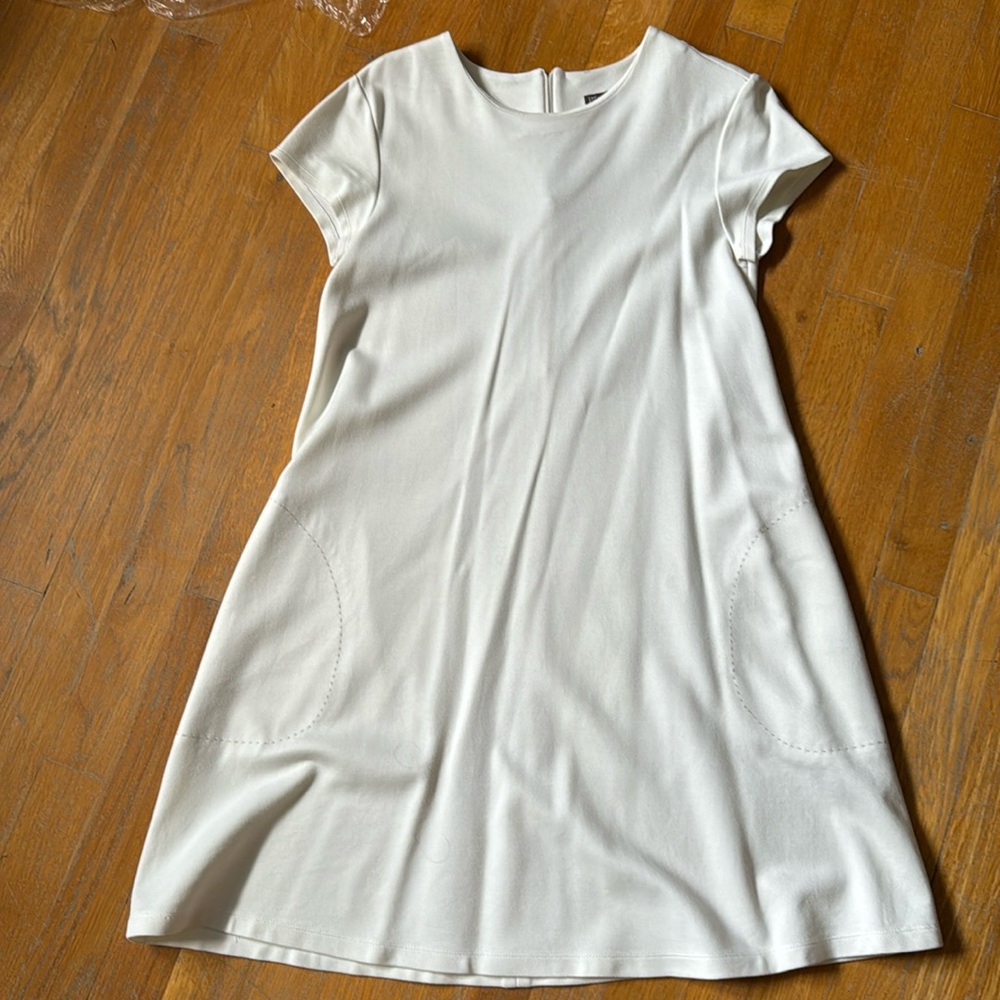 Jenny McLaughlin cream swing dress with pockets XS
